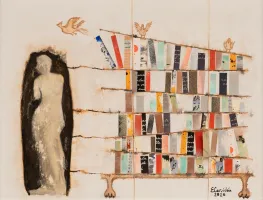 Obra de titulada La  Biblioteca de Afrodita