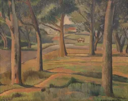 Obra de titulada PAISAJE CON TRONCOS